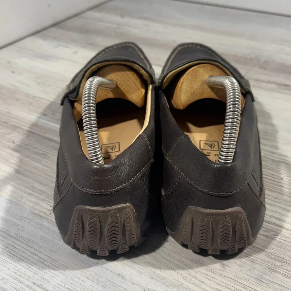 Sperry Top-Sider Hampden Penny Loafer Brown Leather Slip On Dress Shoes Sz 9.5 M